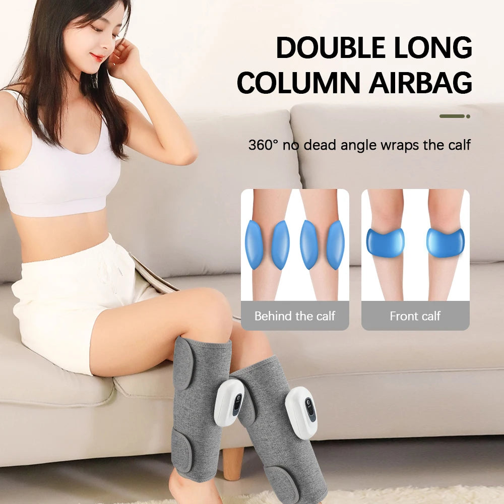 Eletric 360° Air Pressure Calf Massager Wireless Leg Massage 3 Mode Airbag Compresstion Relax Foot Calf Muscle Blood Circulation