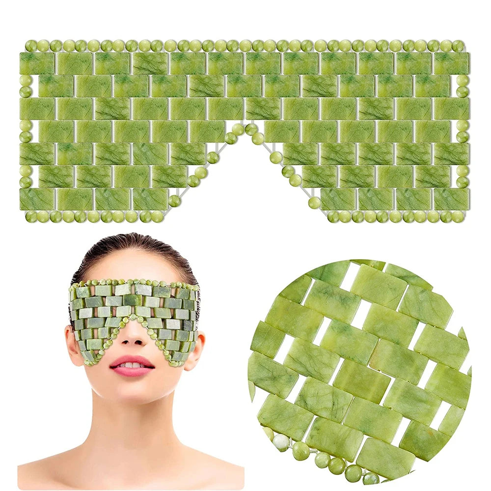 Cooling Jade Eye Mask Massager Natural Jade Eye Mask Eye Eye for Eye Relax Sleep Massager Mask Tools Mask Care Stone Face Sleep